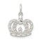 Sterling Silver Crown Charm Jewelry Royalty Pendant 12mm x 12mm